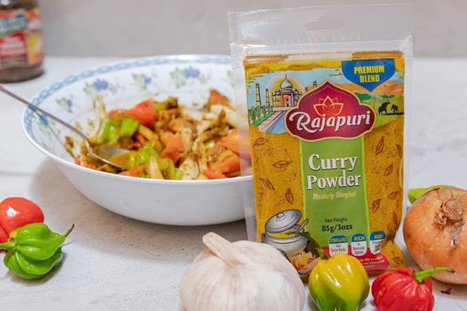 Rajapuri Mixed Spices | Mild Curry 85g / 3 Ounce | Perfect For Meats, Poultry And Fish. Vegan