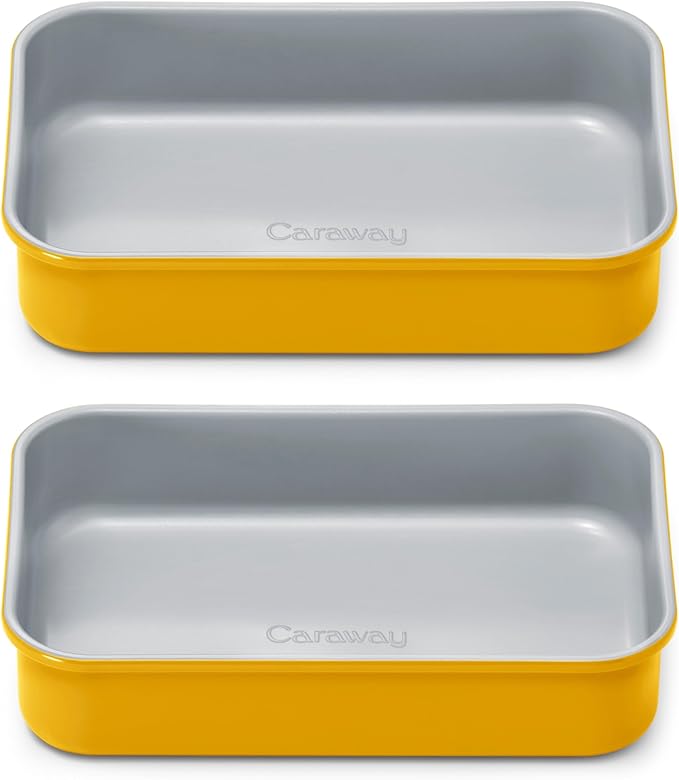 Caraway Nonstick 9??x 6.5??Small Rectangle Baking Pan Duo ??Non-Toxic, PTFE & PFOA Free