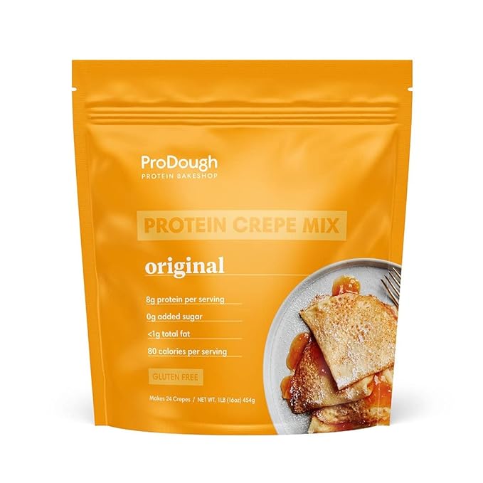 ProDough High Protein- Gluten Free French Crepe Mix, Low Carb, 8g of Protein per Serving, No Added