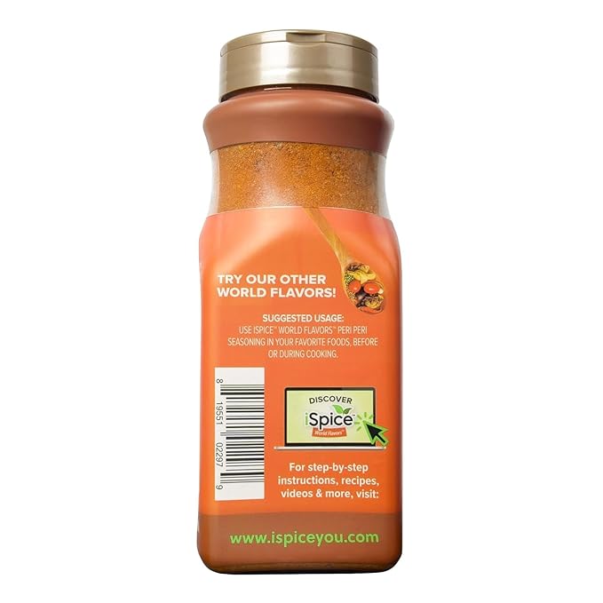 iSpice Blend | Peri Peri Seasoning | 17.18 oz | Mixed Spice & Seasoning | Bulk Size | Halal |
