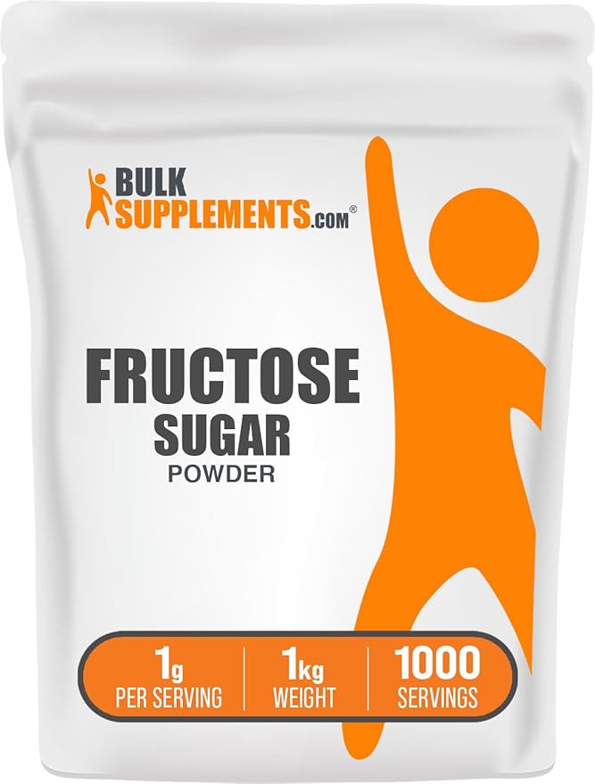 BulkSupplements.com Fructose Powder - Fructose Sugar, Zero Calorie Sweetener - Food Grade & Gluten