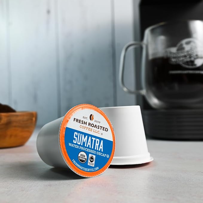 Fresh Roasted Coffee, Organic Water-Processed Decaf Variety Pack | USDA Organic, Kosher | K-Cup