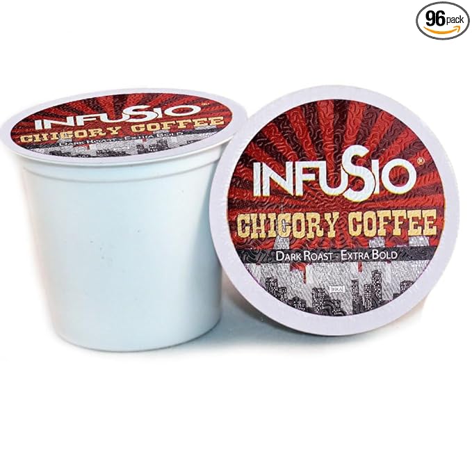 InfuSio Chicory Coffee Pods for Keurig, 96 Count