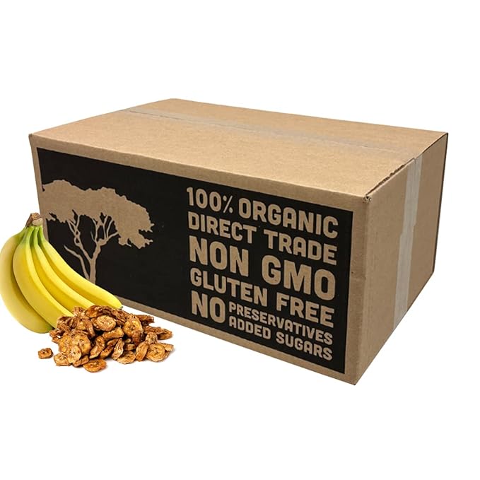 Mavuno Harvest Dried Banana Chips Fruit Snacks | Organic Dried Banana | Healthy Snacks for Kids &