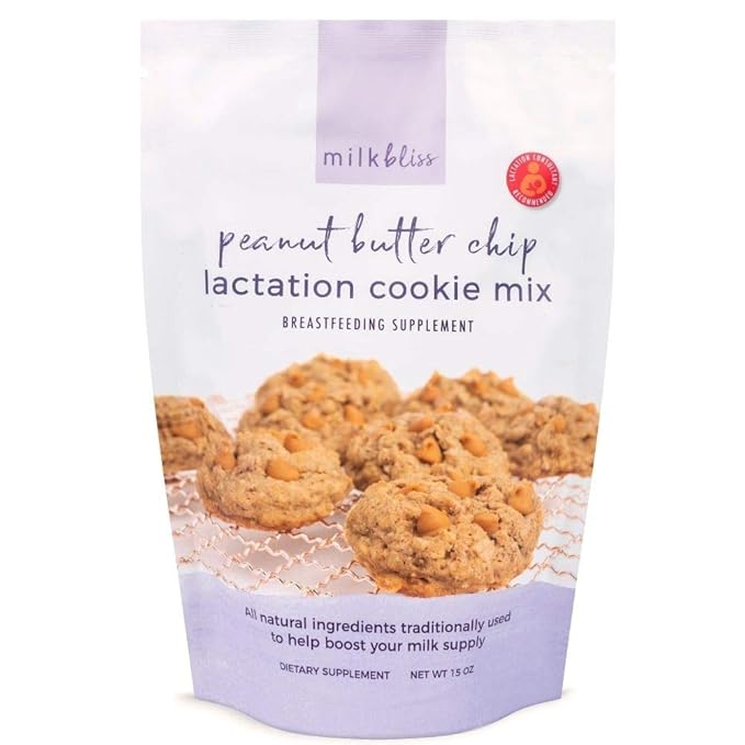 MilkBliss Lactation Cookies Mix- Oatmeal Peanut Butter Chip Breastfeeding Cookie Supplement Support