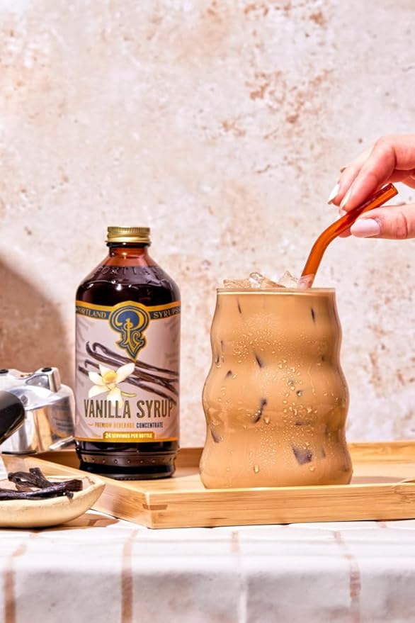 Portland Syrups Vanilla Syrup – Flavoring for Coffee, Lattes, Cold Brew, Macchiatos, Cocktails, &