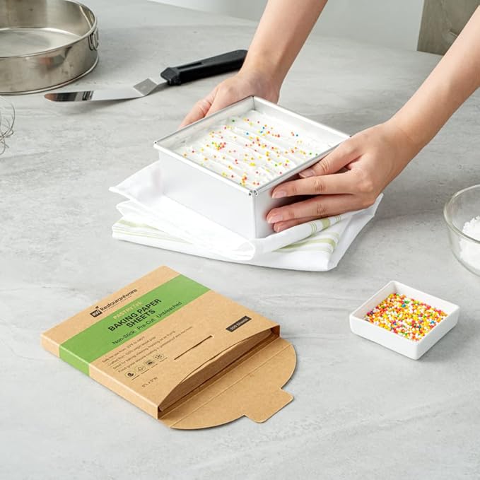 Restaurantware Pastry Tek 5 x 5 Inch Parchment Paper Sheets 200 Greaseproof Baking Sheets For Oven
