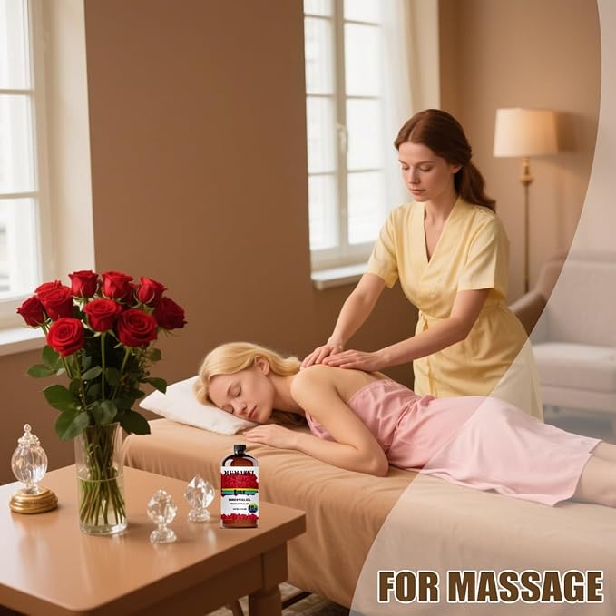 Rose Essential Oil, Rose Oil 16 Fl Oz 480ML for Diffuser Humidifier Yoga Cleaning DIY Candle Soap