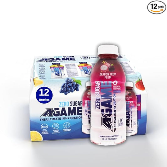 A-GAME Zero Sugar Sports Drink, Dragon Fruit Plum Zero Sugar, The Ultimate Sugar Free Hydration