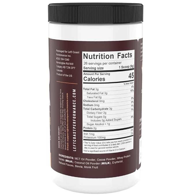 Keto Cocoa | Keto Hot Chocolate Drink Mix Powder - Sugar Free, Low Carb with Protein and MCT Oil