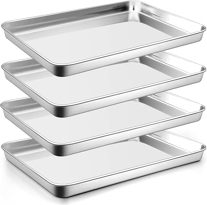 P&P CHEF 16 Inch Baking Cookie Sheet, Oven Pan Tray Stainless Steel Sheet Pan for Kitchen, Oven