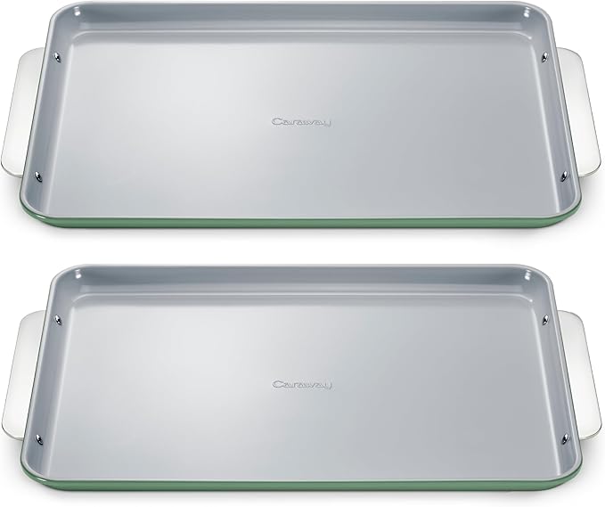Caraway Non-Stick Ceramic Large Baking Sheet Sheet - Naturally Slick Ceramic Coating - Non-Toxic