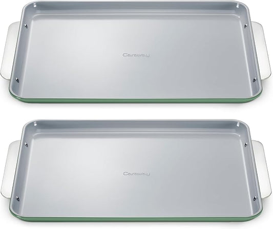 Caraway Non-Stick Ceramic Large Baking Sheet Sheet - Naturally Slick Ceramic Coating - Non-Toxic