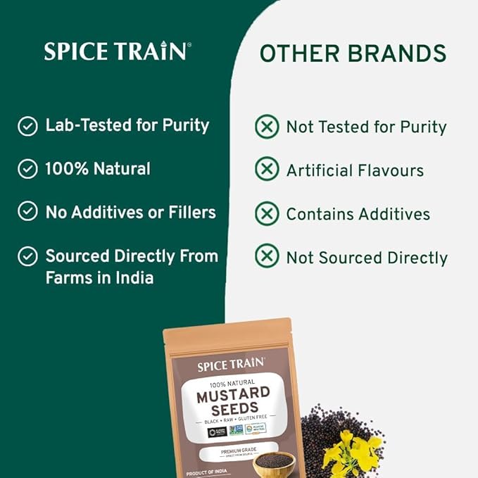 Black Mustard Seeds (397g/14oz), Gluten free, 100% Raw, Sourced from India, Packed in Resealable