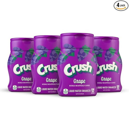 Crush, Grape, Liquid Water Enhancer - New, Better Taste! (4 Bottles, Makes 96 Flavored Water