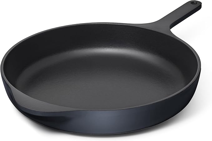 Caraway Cast Iron Skillet - 12” Enameled Cast Iron Pan With 3 Layer Enamel Coating - No Seasoning