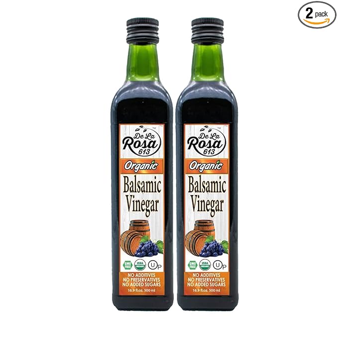 De La Rosa Organic Balsamic Vinegar, Kosher for Passover, Vegan & Gluten Free, Balsamic Vinegar