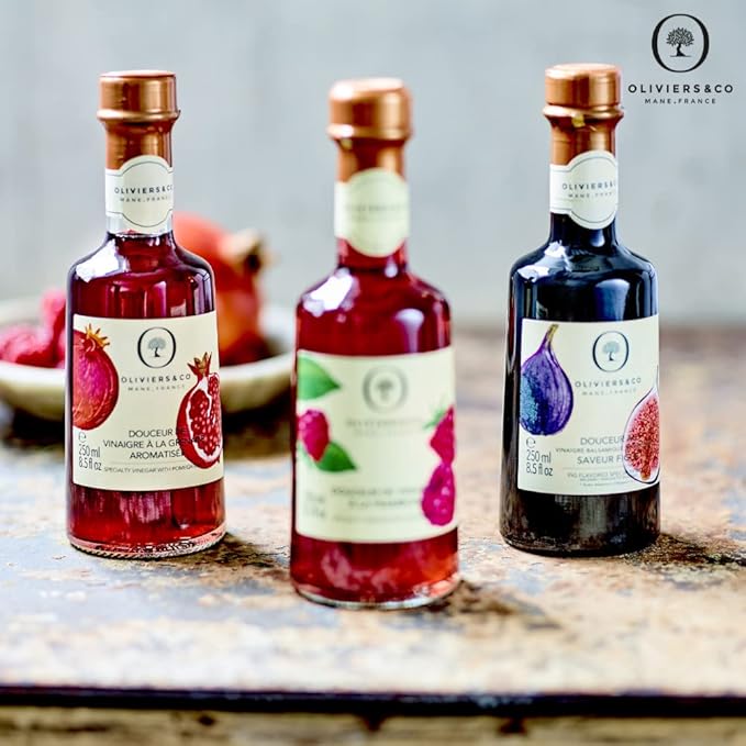 Raspberry Vinegar by Oliviers & Co | Sweet & Tangy Fruit Vinegar from Portugal | Perfect for Duck