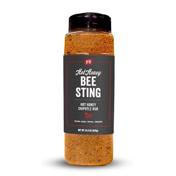 PS Seasoning Bee Sting - Hot Honey Chipotle BBQ Seasoning & Rubs for Smoking, Grilling, Baking