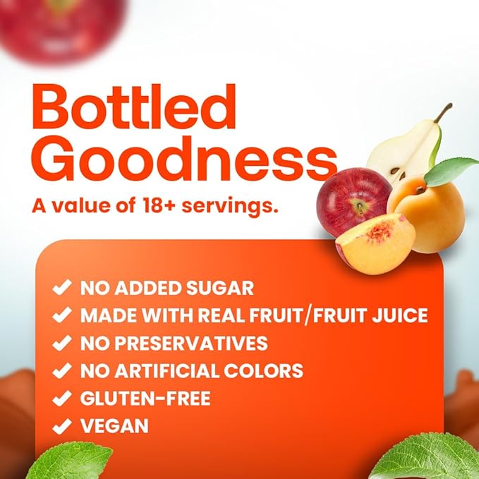 Dr. Smoothie 100% Crushed Peach Pear Apricot ??No Added Sugar, Made with Real Fruits/Fruit Juice