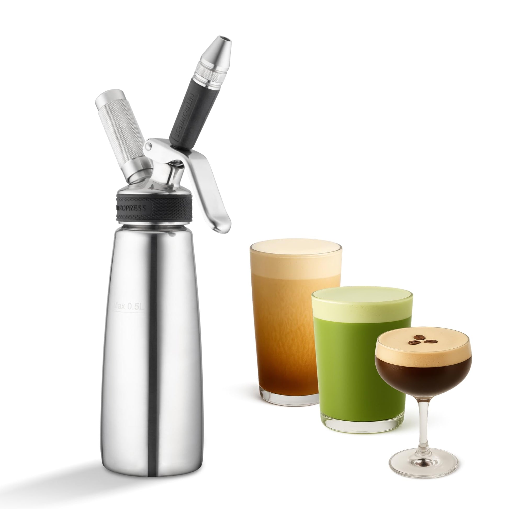 Original NitroPress - Nitro Cold Brew Coffee Maker | Portable Nitrogen Infuser for Smooth Nitro