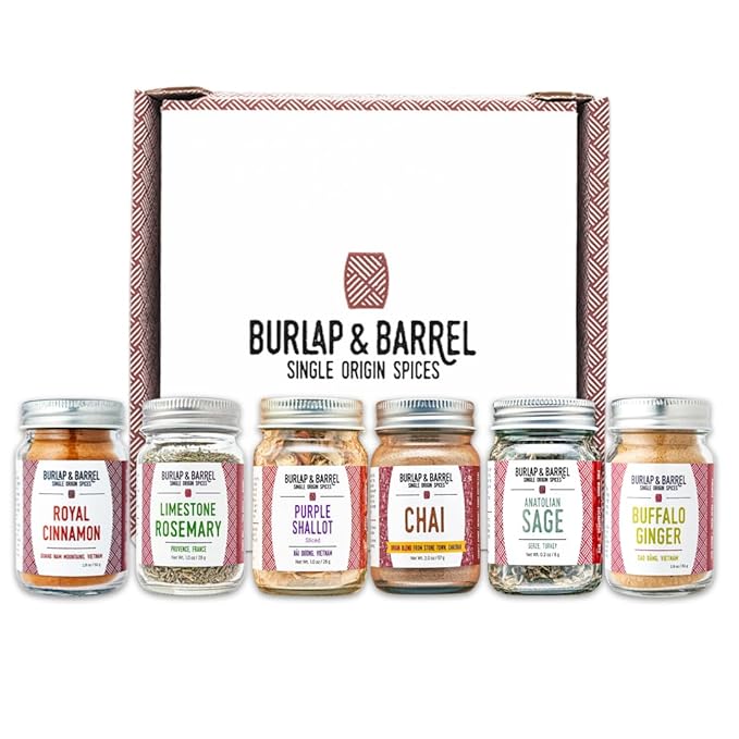 Burlap & Barrel Cooking & Baking 6-Pack Gift Set ??As Seen on Shark Tank! Gourmet Spices for Home