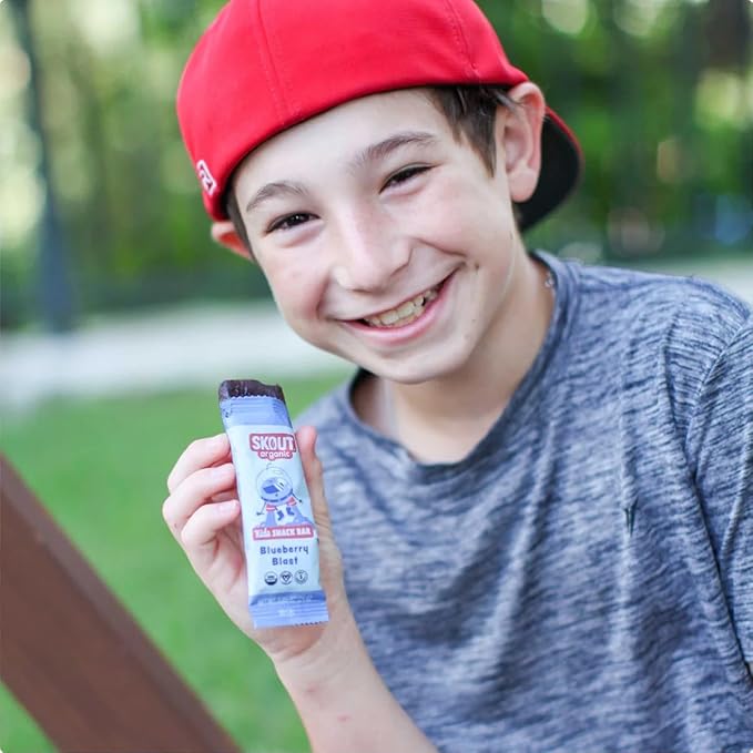 Skout Organic Real Food Bars for Kids Fruit Variety Pack (18 Pack) | Organic Snacks for Kids | Plant-Based Nutrition, No Refined Sugar | Vegan | Gluten, Dairy, Grain & Soy Free