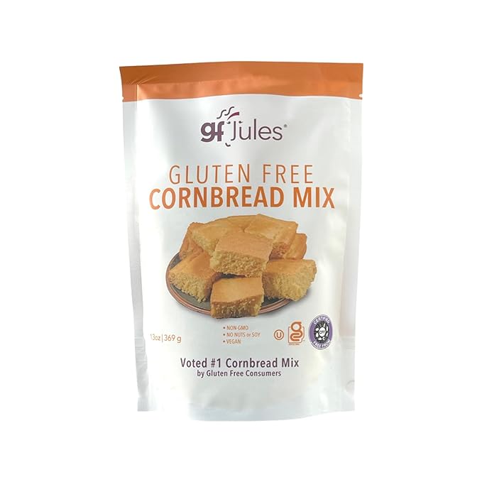 gfJules Certified Gluten Free Cornbread Baking Mix | No Grit, Non-GMO, Vegan | Certified Top 9