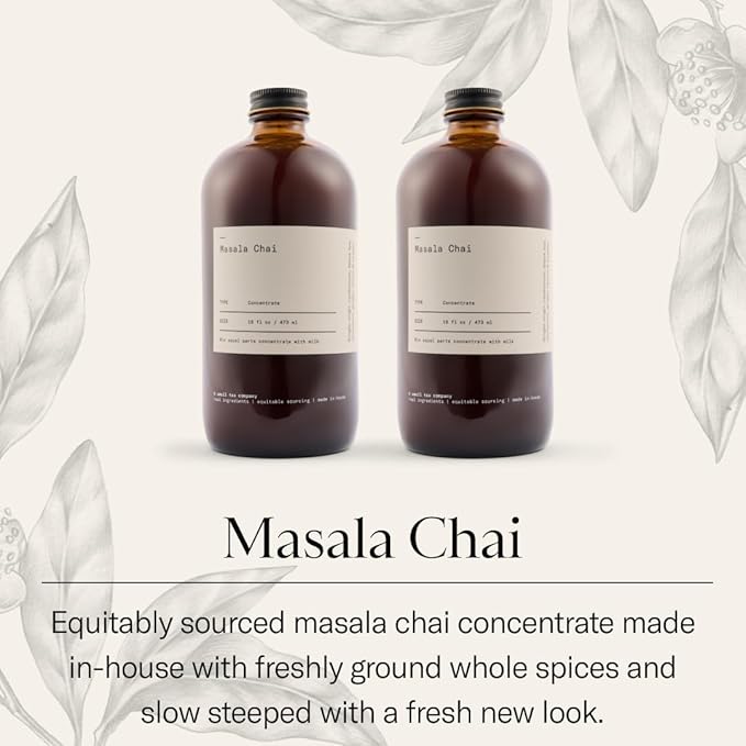 Dona Original Masala Chai Concentrate, Small-Batch, Single-Origin Spices, Hot or Iced Chai, 16 Fl