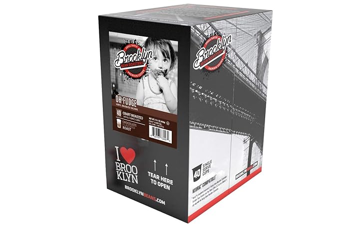 Brooklyn Beans Oh Fudge Gourmet Coffee Pods - Compatible with Keurig K Cup Brewers Including 2.0