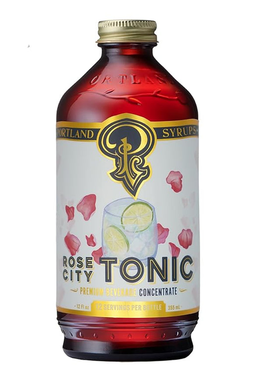 Portland Syrups Rose City Tonic Concentrate - Craft Delicious Cocktails, Mocktails, Sodas, and More