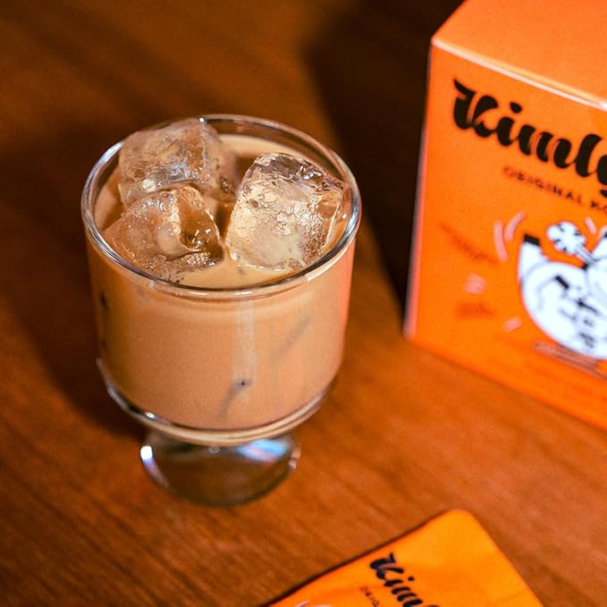 KimlyParc Premium Instant Coffee Original Korean Latte with Vegan Creamer, Organic Unrefined Cane