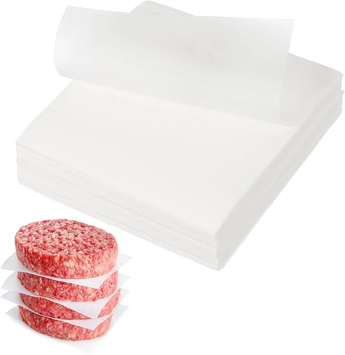 uxcell 500 Pcs Unbleached Parchment Paper Baking Sheets Squares, 3.1 Inch Hamburger Patty Paper