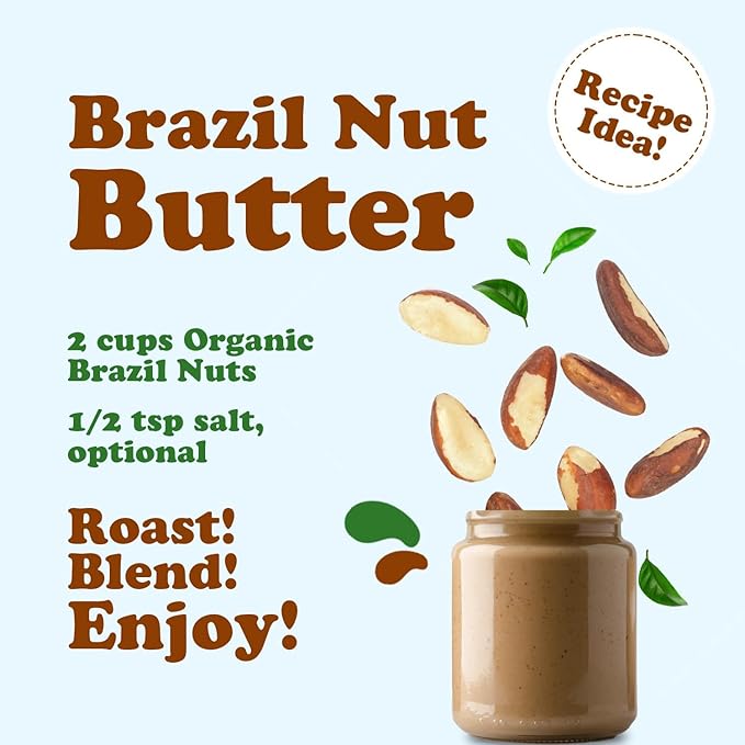 Food to Live - Organic Brazil Nuts, 1 Pound Non-GMO, Raw, Whole, No Shell, Unsalted, Kosher, Vegan
