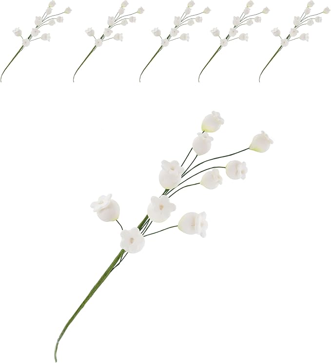 Global Sugar Art Lily of The Valley Sugar Cake Flowers Filler Spray, White, 5 Count by Chef Alan