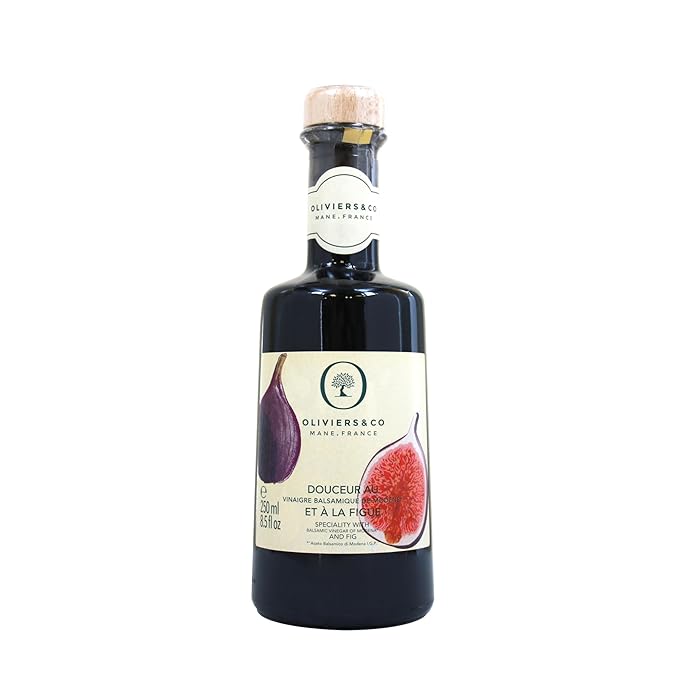 Fig Balsamic Vinegar of Modena by Oliviers&Co | Balsamic Vinegar Fig Glaze for Salad, Cheese