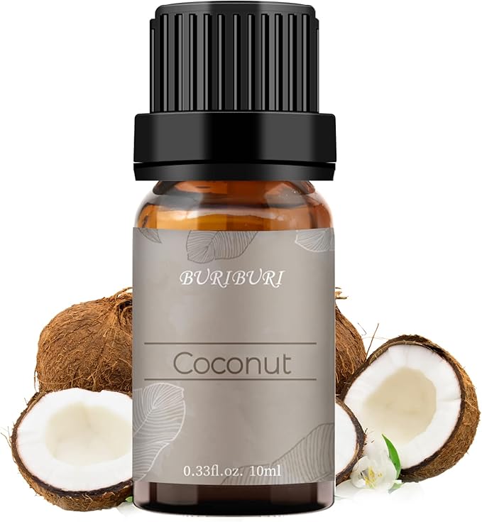 BURIBURI Coconut Essential Oil, Premium Grade Scented Oil 10ml Coconut Fragrance Oil Carrier Oil