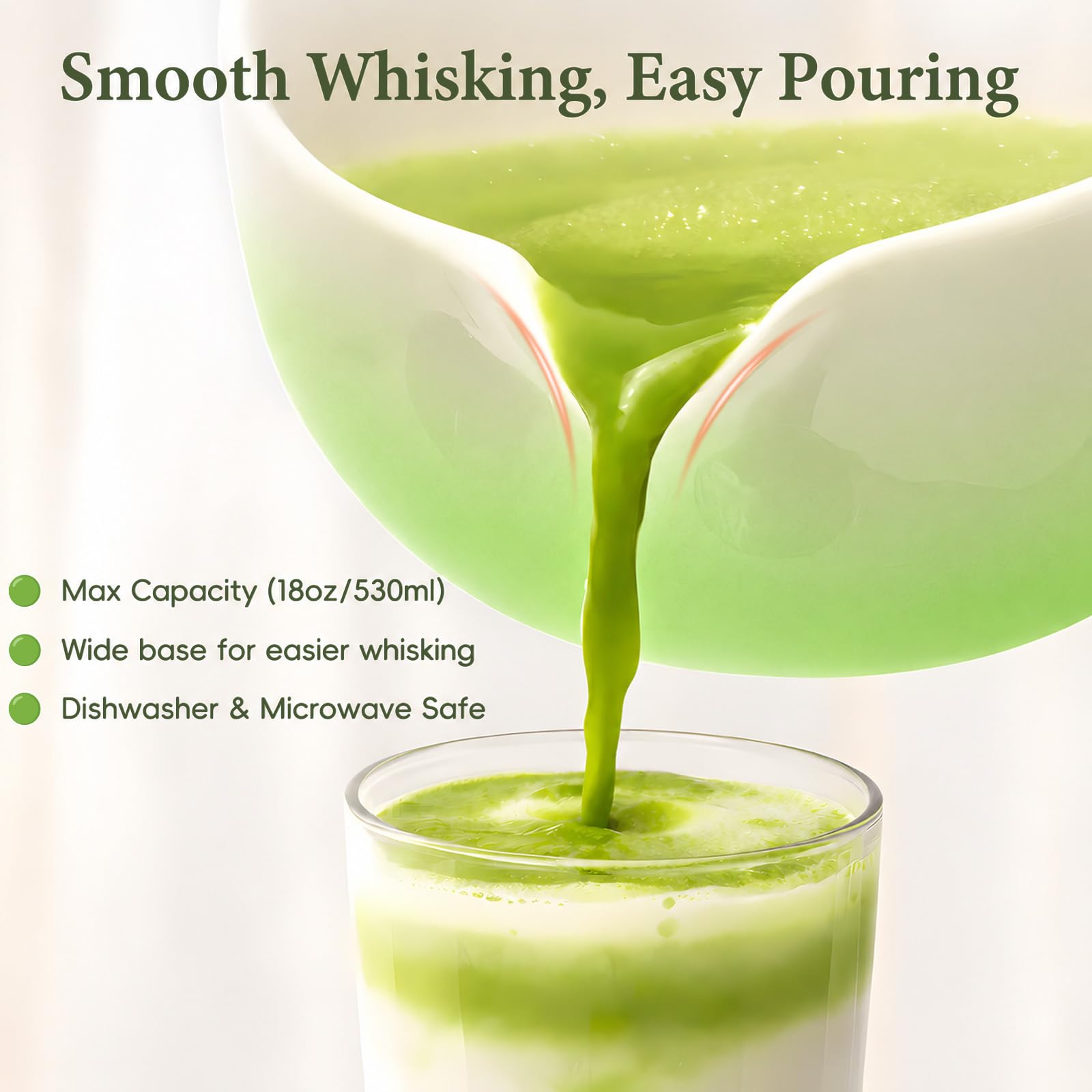HUSHHAVN Matcha Whisk Set with Ceramic Bowl & Bamboo Chasen