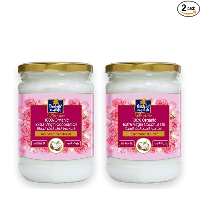 Parachute Advansed SkinPure 100% Organic Extra Virgin Coconut Oil with Rose Oil |Face & Body Oil