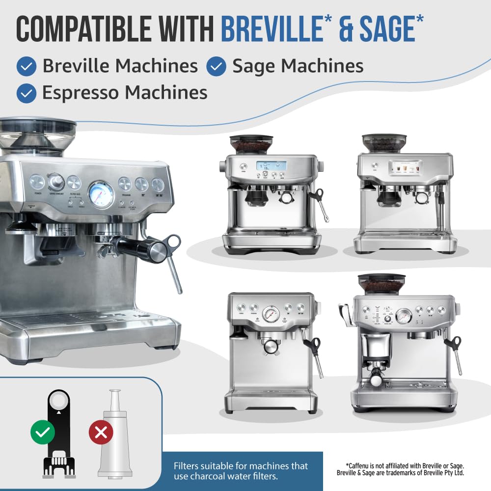 Caffenu Breville Compatible Cleaning Tablets and Water Filter, Espresso Kit