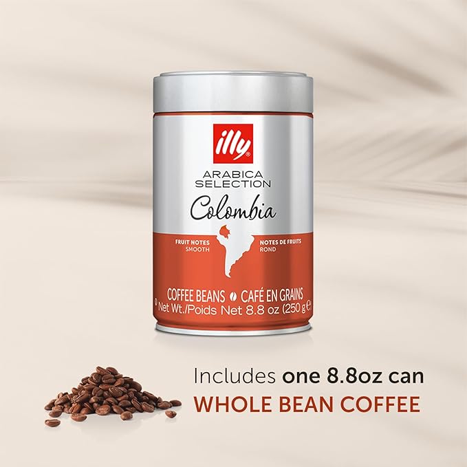 illy Whole Bean Coffee - Perfectly Roasted ??Colombia Medium Roast ??Smooth Taste, Notes of Fruit