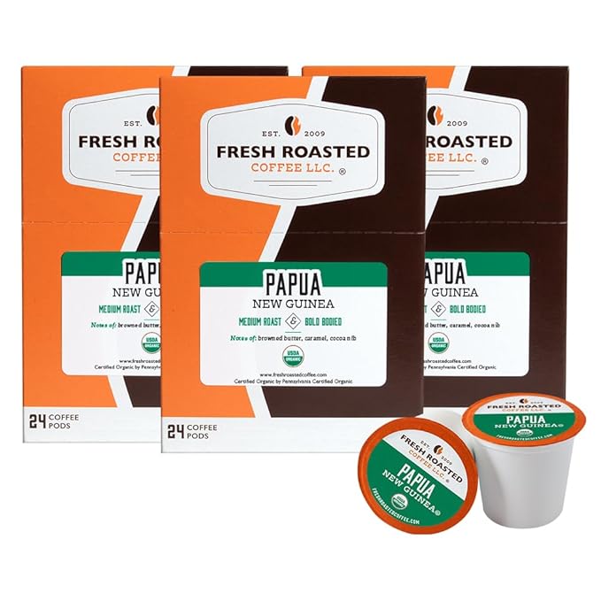 Fresh Roasted Coffee, Organic Papua New Guinea | USDA Organic, 100% Single Origin, Kosher | Medium