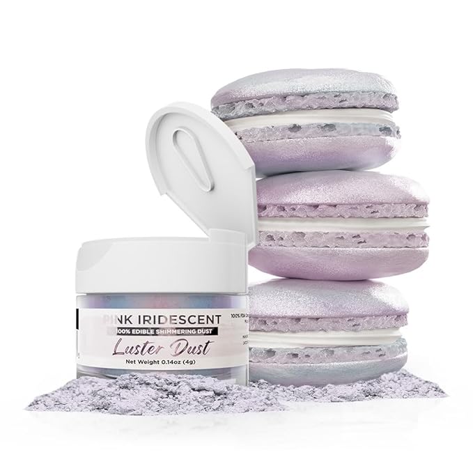 Bakell - Pink Iridescent Luster Dust & Paint - (4g, 1x Jar) | Edible Radiance for Baking