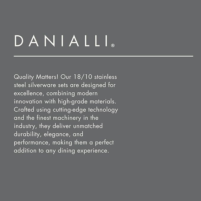 Hammered Silverware Set | Premium 18/10 Stainless Steel Flatware Service for 16 | Heavy-Duty &