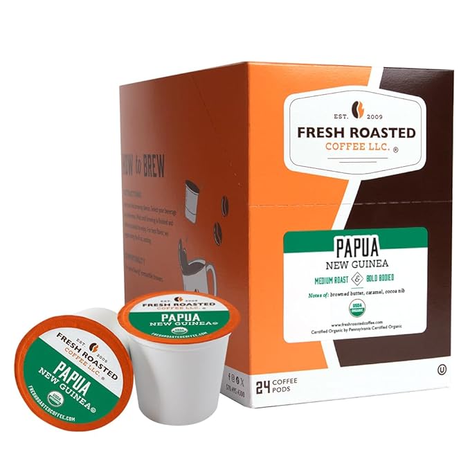 Fresh Roasted Coffee, Organic Papua New Guinea | USDA Organic, 100% Single Origin, Kosher | Medium