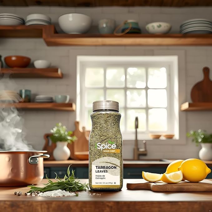 iSpice | Tarragon Leaves | 3.5 oz | Bulk Size, Restaurant Supply, Cooking Essentials, Value Bottle