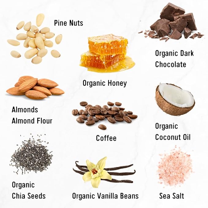 Taos Bakes Snack Bars - Piñon Coffee + Dark Chocolate - Gluten Free, Non-GMO Healthy Granola Bars