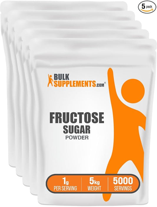 BulkSupplements.com Fructose Powder - Fructose Sugar, Zero Calorie Sweetener - Food Grade & Gluten