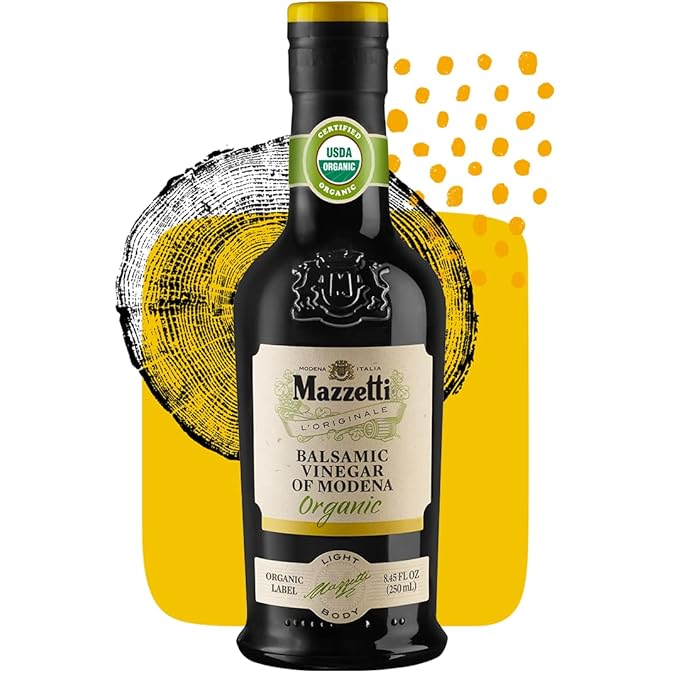Mazzetti L'Originale Organic Balsamic Vinegar of Modena, Organic & Aged, 3 Leaf, 8.45 Ounce