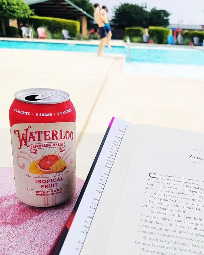 Waterloo Sparkling Water, Tropical Fruit Naturally Flavored, 12 Fl Oz Cans (Pack of 12) – Zero